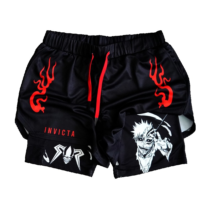 Cosplay Flame Prop - Shorts de Compressão 2 em 1