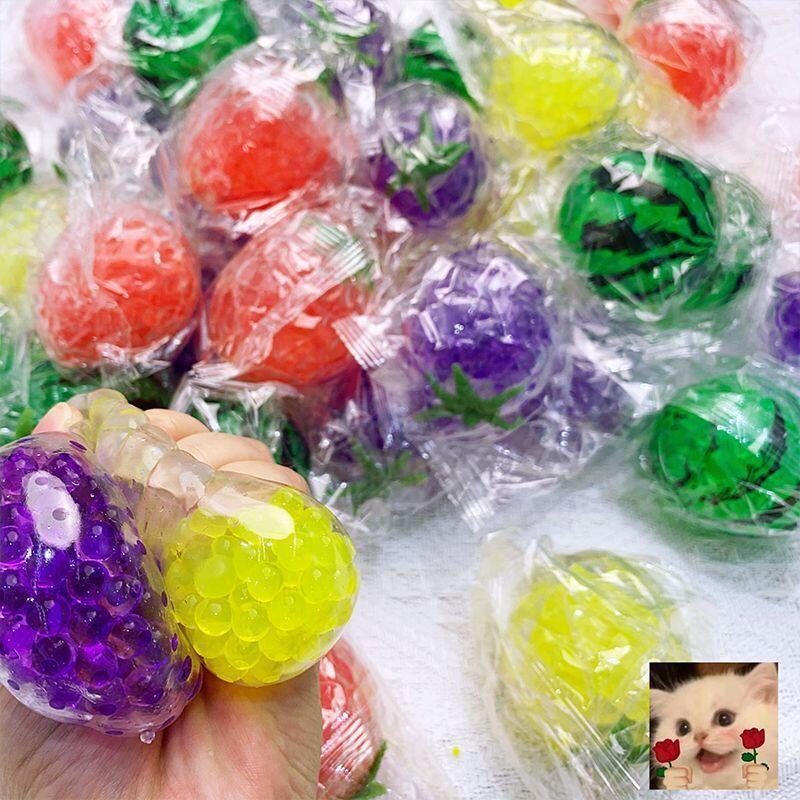 Cosplay Fireball Prop - Bola Anti-stress Kawaii de Frutas Coloridas,