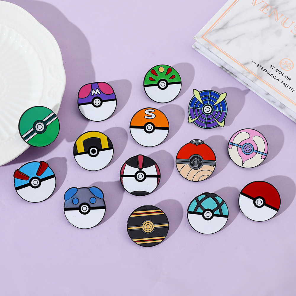 Pins de Esmalte de Desenho Ani - Pokeball Cosplay Prop avaliação e preço