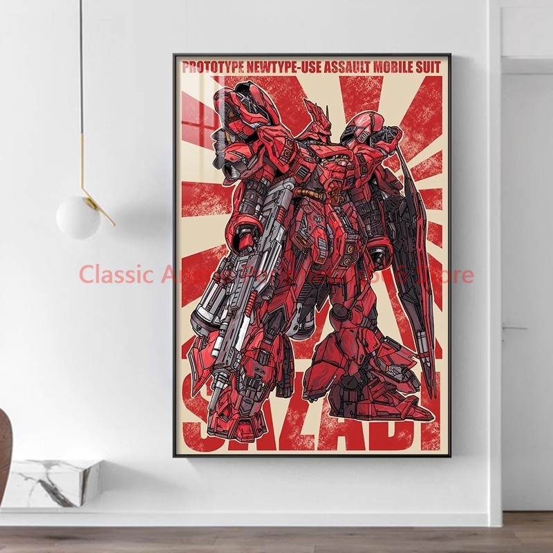 Pintura suspensa retrô gundam, - Bandai Gundam Hg avaliação e preço